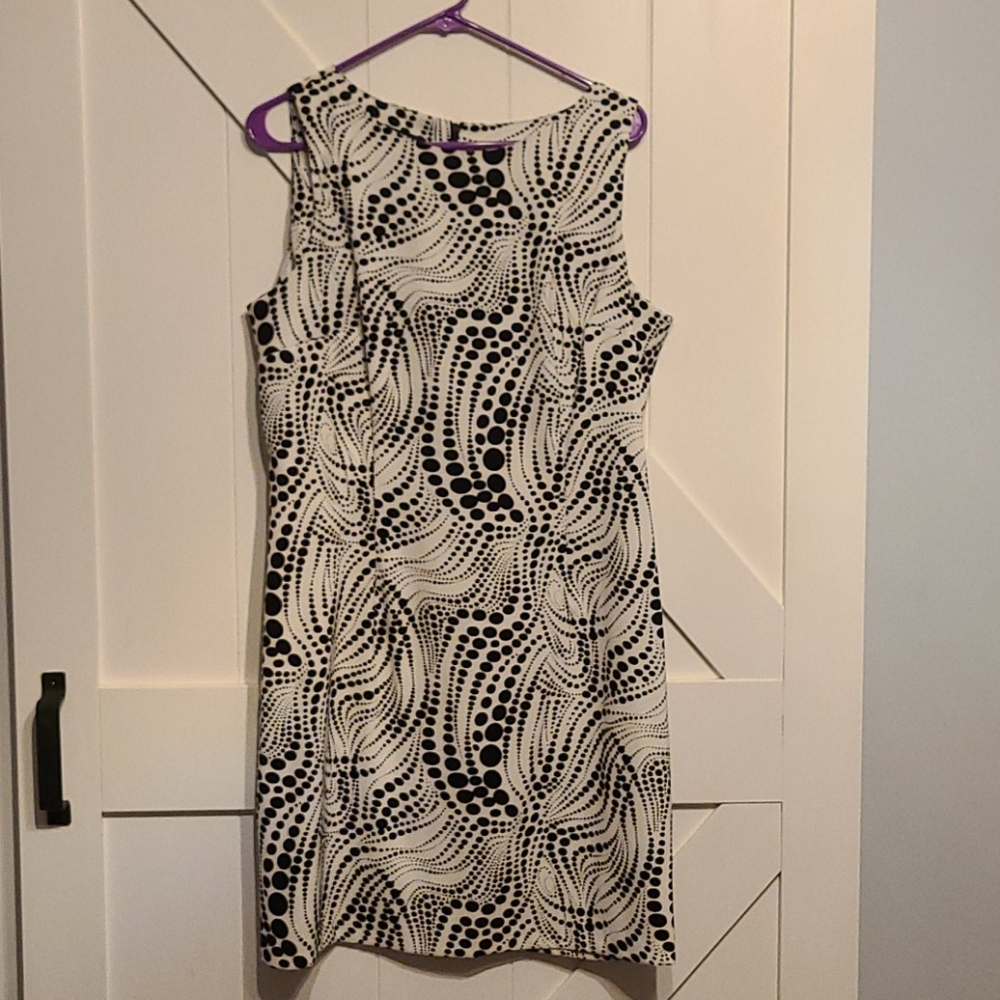 White and black dress